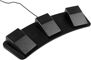 USB Triple Foot Pedal Switch, 3 Key Mechanical…