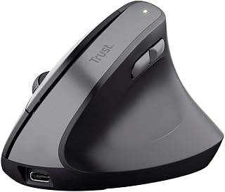 Compare Trust Optical Computer Mice Wireless Ergonomic Vertical Bay II Black at KSA Price