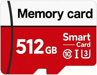 Compare SD Card 512GB with Adapter, TF Memory Card, UHSI Class 10 A1 Memory Card for Cameras Red at KSA Price
