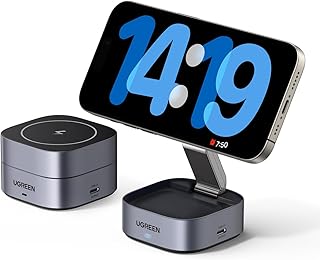 UGREEN Foldable 2-in-1 MagFlow Wireless Charging Station…