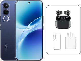 Compare vivo V70 FE 5G Blue,12GB +256GB | 120Hz AMOLED | 32MP Selfie Camera | 7000mAH | IP69 |Earbuds Pro, 24M Warranty, 455Days Screen Replacement – Middle East Version at KSA Price
