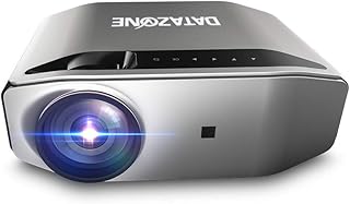 Compare Datazone HD Home Projector 3800 Lumens, LED Projector for Home Theater Video, Support 1080P, dlna push, Mobile phone Miracast function, big screen up to 200 inch,2 HDMI SD Card Slot USB VGA, Built i at KSA Price