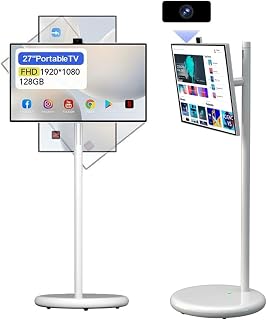 White high-value 27-inch rotatable smart TV, Android…