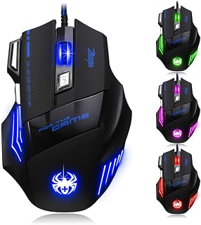 zelotes Wired Gaming Mouse, 7200 DPI, 7 Buttons,…