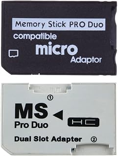 Compare Single Dual Memory Card Adapter Micro SD Card to Memory Stick MS Pro Duo for PSP 1000 2000 3000 Card Slot Adapter Black Single Slot at KSA Price
