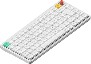 Compare nuphy Air75 V3 Wireless Mechanical Keyboard, 75% Low Profile Keyboard with Knob, Hot Swap Gaming Keyboard Supports Bluetooth2.4 GHzUSBC, German Layout QWERTZ WhiteBlush Nano Switch at KSA Price