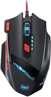 Compare zelotes Gaming Mouse with 8 Programmable Buttons,9200DPI Optical Wired Ergonomic Mouse, USB Corded Computer Gaming Mice for PC, Laptop,Mac, Black at KSA Price