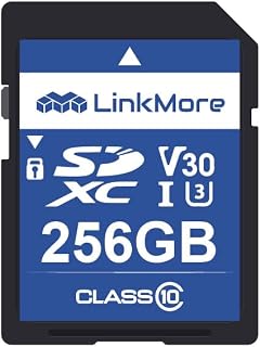 Compare 256GB LinkMore SD Card Compatible with Camera, PC, UHSI, U3, V30, Class 10, Read Speed up to 98MBs, Write Speed up to 75MBs. at KSA Price