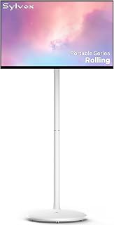 SYLVOX Portable TV on Wheels, 27-Inch Smart…