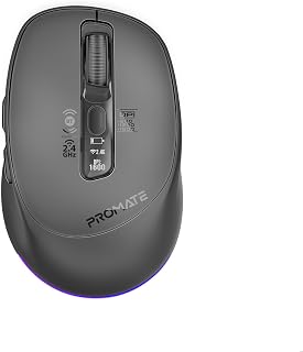 Promate Triple-Mode Wireless Mouse, Silent Click 7D…