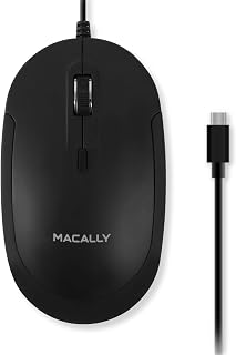 Macally Wired USB C Mouse for Mac and…