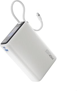 Promate 20000mAh Power Bank with Built-in USB-C Cable,…