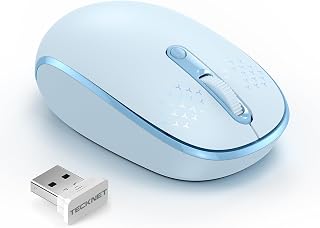 Compare TECKNET Wireless Mouse, 2.4G Silent Computer Mouse with USB Receiver, 4 Buttons, Portable Cordless Mice for Chromebook, Laptop, PC, Mac, 80012001600 DPI  Blue at KSA Price