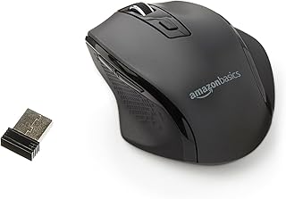 Compare AmazonBasics Ergonomic Wireless Mouse  DPI adjustable  Black at KSA Price