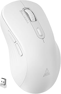 Compare SOLAKAKA SM66 White Silent Dual Mode 2.4GHz Wireless Mouse, Adjustable 4800 DPI, Rechargeable Computer Mouse for PC, Mac, Laptop, Desktop at KSA Price
