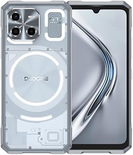Compare Doo.gee Smartphone  Powerful 5G Rugged Device with 100MP Camera, Dimensity 7300 CPU, 16GB RAM + 512GB Storage, IP68IP69K Rated, and Android 14 LED Light Effect Moon Shadow Black Silver at KSA Price