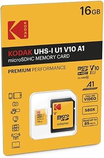 Compare KODAK 16GB Class 10 UHSI U1 MicroSDHC Card with Adapter 10x Write Speed at KSA Price