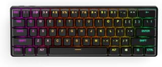 Compare SteelSeries Apex Pro Mini Wireless HyperMagnetic 60 Percent Gaming Keyboard  World's Fastest Keyboard  Compact 60% Form Factor  Adjustable Actuation  RGB  Bluetooth  2.4GHz  USBC  UK QWERTY at KSA Price