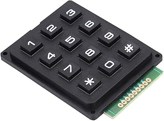 Compare ASHATA 12 Button Keyboard Modules, 12 Keys 3x4 Push Buttons External Keypad Modules for MCU at KSA Price