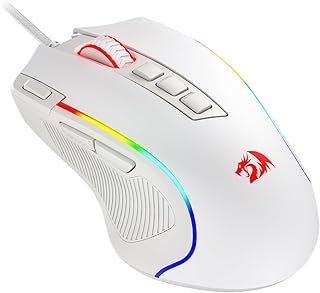 Compare Redragon M612 Predator RGB Gaming Mouse, 8000 DPI Wired Optical Gamer Mouse with 11 Programmable Buttons & 5 Backlit Modes, Software Supports DIY Keybinds Rapid Fire Button, White at KSA Price