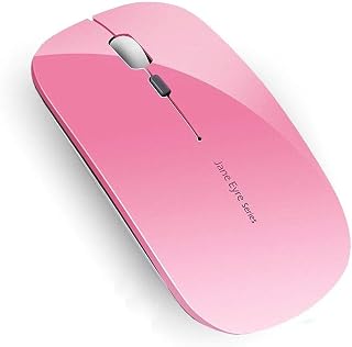 Compare Uciefy Q5 Slim Rechargeable Wireless Mouse, 2.4G Portable Optical Silent Ultra Thin Wireless Computer Mouse with USB Receiver and Type C Adapter, Compatible with PC, Laptop, Desktop Pink at KSA Price