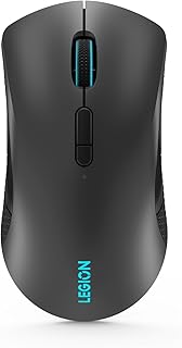 Compare Lenovo Legion M600 RGB Wireless Gaming Mouse – 16,000 DPI, 9 Programmable Buttons, 200Hour Battery Life, 50Million Clicks Durability – Ambidextrous Computer Mouse Black at KSA Price