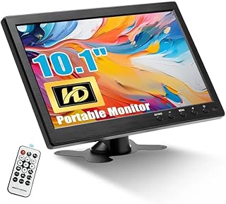 Compare CAMECHO 10" Portable Mini HDMI CCTV Monitor 1280x600 with BNC Input, AVI, VGA, HDMI Cable Remote Control Builtin Speakers for PC CCTV Security Camera, XBox at KSA Price