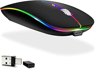 KLO Rechargeable Bluetooth 5.2/3.0/Type-C/USB-2.4G…