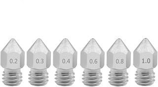 Compare 10PCS 3D Printer MK8 Stainless Steel M6 Nozzle 0.20.30.40.60.81mm Extruder Print Head for 3D Ender3 Pro CR10 3D Printing Accessories Size : 0.2mm at KSA Price