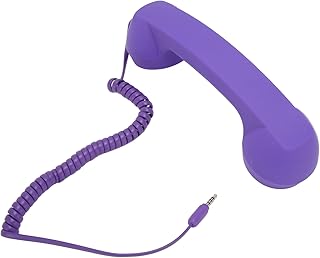 Compare Cell Phone Handset, ABS Retro Telephone Receiver, 3.5mm Plug for Smartphones and Computers with Volume Control and 9ft Flexible Cord #3 at KSA Price