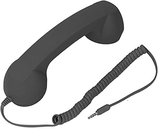 Compare Generic Multifunctional Retro Phone Handset HD Speaker 3.5mm Plug for Android IOS Users, ABS Material black at KSA Price
