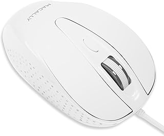 Compare Macally USB Wired Mouse with 3 Button, Scroll Wheel, & 5 Foot Long Cord, USB Mouse for Laptop and Desktop, Computer Mouse Wired Compatible with Apple Macbook, iMac, Mac Mini, Windows PC, & Chromebook at KSA Price
