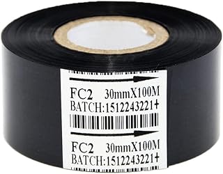 Compare Thermal Ribbon of Ribbon Printing Machine 30 * 100m Date Code Printer Accessory Black 30mm Width Color : 4pcs2pcs at KSA Price