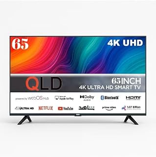 Compare QLD Smart Frameless TV, 65 Inch, DLED Display, UHD 4K Resolution, webOS, Black, QLDT65S4KW1 at KSA Price