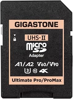 Compare GIGASTONE UHSII MicroSD to UHSII SD Memory Card Adapter, Camera Ultimate UHSII Adapter. at KSA Price