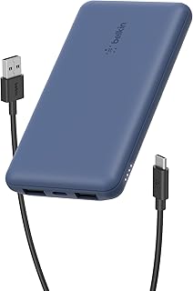 Belkin 10000mAh portable power bank, 10K USB-C portable…