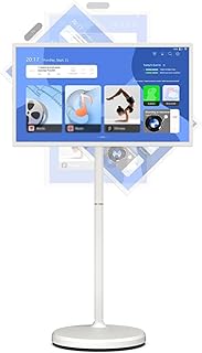 Compare 27Inch Portable Touch Screen TV, Smart Standing Monitor, AllinOne Smart Board with Adjustable Stand, Builtin 7800 Battery67H, with Remote Control and Camera 8G+128G at KSA Price