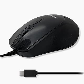 Compare Macally USB C Mouse Wired  Comfortable and Precise  USB Type C Mouse for MacBook ProAir, iMac, Mac MiniPro, iPad  Plug and Play Apple USBC Mouse with Ambidextrous Body, Multiple DPI at KSA Price