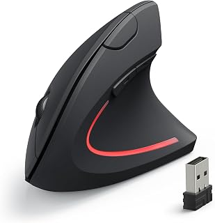 2.4G Wireless Mouse, Vertical Ergonomic Optical Mouse,…