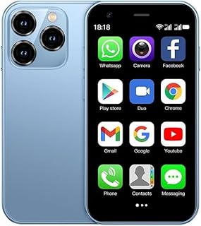 Compare SOYES XS15 3G Mini Smartphone, Dual SIM Dual Standby WiFi 3 inch Phone, 2GB RAM 16GB ROM, 1000 MAh Battery, HD Pocket Phone Blue at KSA Price