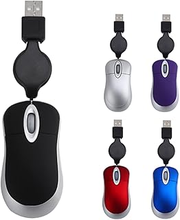 Compare Mini USB Wired Mouse Compact Telescopic Design Optical Resolution Portable Computer Mouse for Desktop and Notebook Purple Color Ergonomic Grip for Left and Right Hands at KSA Price