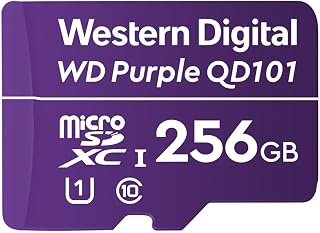 Compare Western Digital WD Purple SC QD101 256GB Smart Video Surveillance microSDXC Card, Ultra Endurance Up to 128 TBW at KSA Price