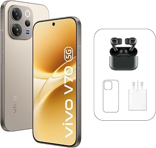 Compare Vivo V70 5G  Grey 8+ 256GB | 50MP ZEISS Camera | 1.5K curved 120Hz AMOLED Display | 6500mAh | IP69, 4Y Battery | 455 Days Screen Replace,24 Months Warranty – Middle East Version at KSA Price