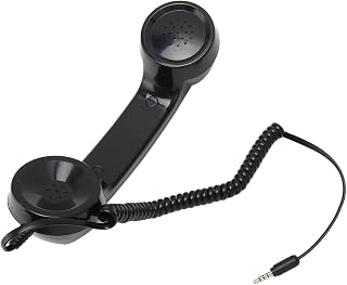 Compare TOPINCN Old School Phone Handset Excellent Sound Quality Mobile Phone Receiver for Cell Great Parents and Grandparents 1 Count ABS Black at KSA Price
