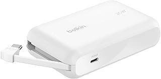 Compare Belkin BoostCharge, Portable with Integrated Cable 10K PD 20W  Fast Charge C Power Delivery, iPhone Fast Charging for iPhone 16 Series, iPad Pro, Galaxy S24, More at KSA Price