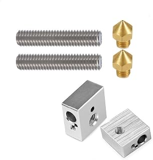 Compare for Anet A8 A6 2pcs 1.75mm Teflon Throat Tube+0.4mm Extruder Nozzle Print Heads +M6 Heater Block Hotend for 3D Printer Parts 3D Printing Accessories Size : A8 30mm at KSA Price