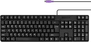 Compare MCSaite Wired PS2 104 Keys Computer Keyboard with Stands,Black,Waterproof  US Layout Compatible for Windows, PC, Laptop at KSA Price