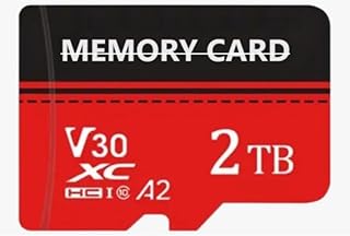 Compare Memory Card 2TB, V30 XC A2, HighSpeed Micro SD Card, Class 10, Red and Black at KSA Price