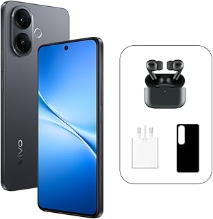Compare vivo V60 Lite 5G Elegant Black, 12GB RAM, 256GB | 120Hz AMOLED Display | 32MP Selfie Camera | 6500mAH | IP65 | VPremier Earbuds Pro, 24M Warranty, 455Days Screen Replacement – Middle East Version at KSA Price