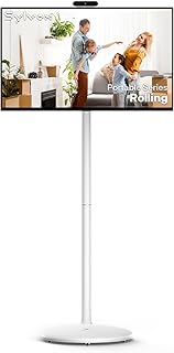 Compare SYLVOX 32'' Smart Rolling TV, Standing TVs with 8MP Removable Webcam, 1080P FHD Portable Monitor, Builtin 45H Battery, Moving Television for Use in Multiple Scenarios at KSA Price